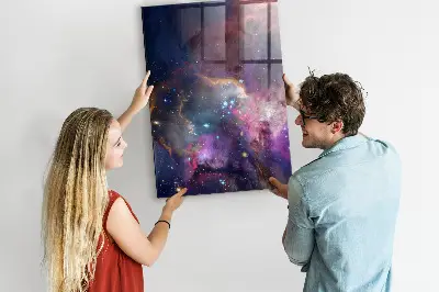 Mágneses fali tábla Galaxis űr mintával