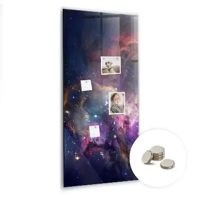 Mágneses fali tábla Galaxis űr mintával