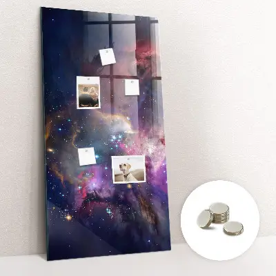 Mágneses fali tábla Galaxis űr mintával