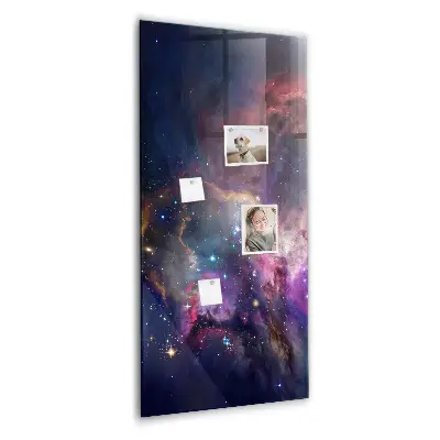 Mágneses fali tábla Galaxis űr mintával