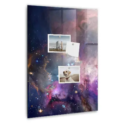 Mágneses fali tábla Galaxis űr mintával