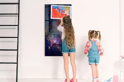 Mágneses fali tábla Galaxis űr mintával