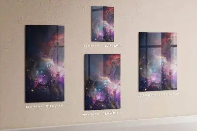 Mágneses fali tábla Galaxis űr mintával