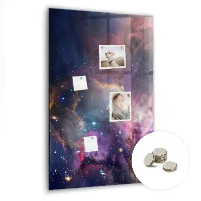 Mágneses fali tábla Galaxis űr mintával