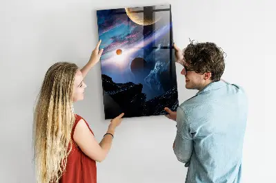 Űrgalaxis mintás fali mágneses tábla