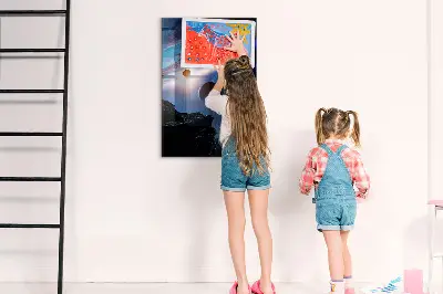 Űrgalaxis mintás fali mágneses tábla