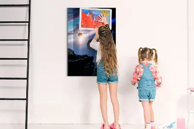 Űrgalaxis mintás fali mágneses tábla