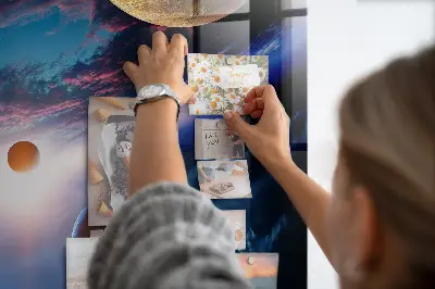 Űrgalaxis mintás fali mágneses tábla