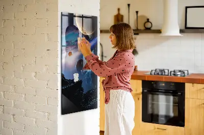 Űrgalaxis mintás fali mágneses tábla