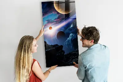 Űrgalaxis mintás fali mágneses tábla