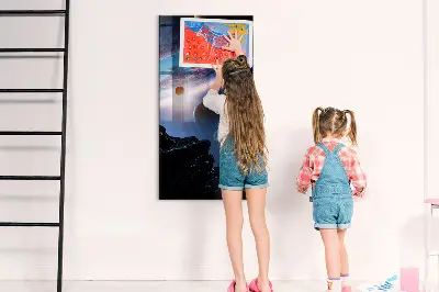 Űrgalaxis mintás fali mágneses tábla