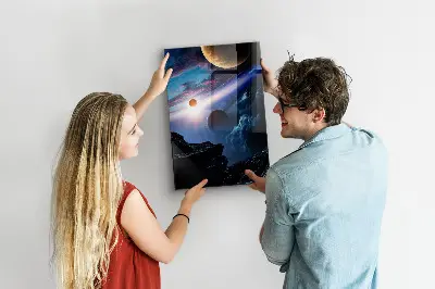 Űrgalaxis mintás fali mágneses tábla