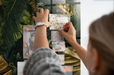 Trópusi levelek mintás fali üzenőtábla