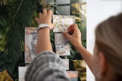 Trópusi levelek mintás fali üzenőtábla