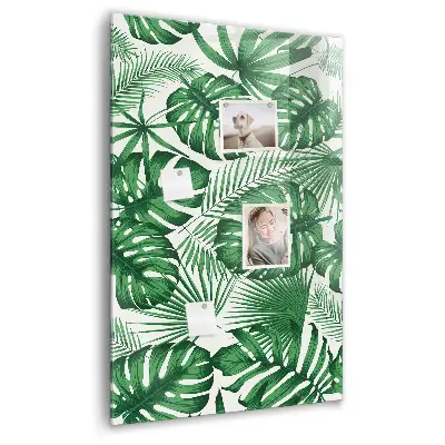 Monstera levél mintás fali mágneses tábla