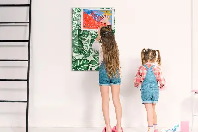 Monstera levél mintás fali mágneses tábla