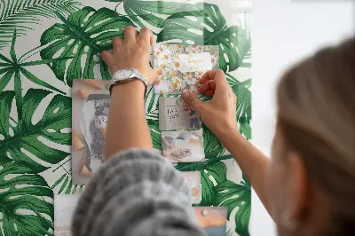 Monstera levél mintás fali mágneses tábla