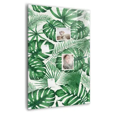 Monstera levél mintás fali mágneses tábla