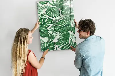 Monstera levél mintás fali mágneses tábla