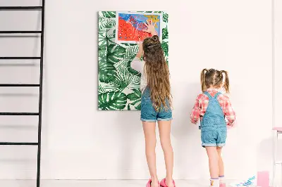 Monstera levél mintás fali mágneses tábla