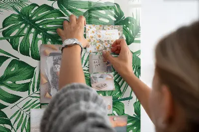 Monstera levél mintás fali mágneses tábla