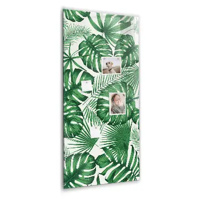 Monstera levél mintás fali mágneses tábla