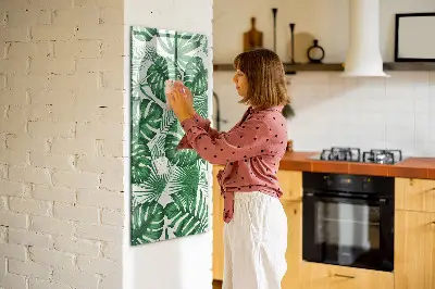 Monstera levél mintás fali mágneses tábla