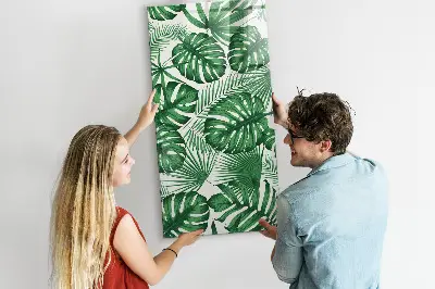 Monstera levél mintás fali mágneses tábla