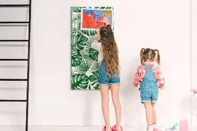 Monstera levél mintás fali mágneses tábla