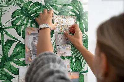 Monstera levél mintás fali mágneses tábla