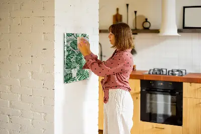 Monstera levél mintás fali mágneses tábla