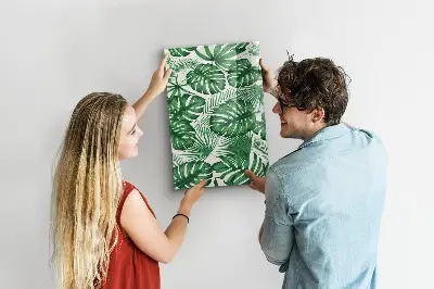 Monstera levél mintás fali mágneses tábla