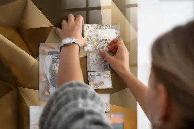 Fali mágneses tábla 3D absztrakció mintával