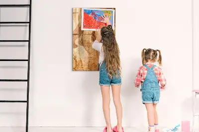 Mágneses fali tábla természetes fa kivitelben
