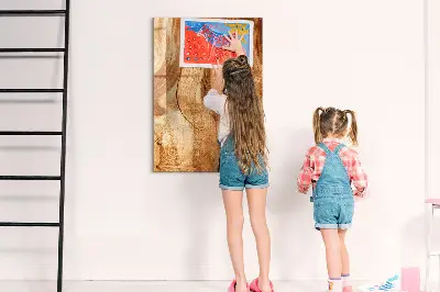 Mágneses fali tábla természetes fa kivitelben