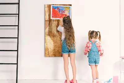 Mágneses fali tábla természetes fa kivitelben