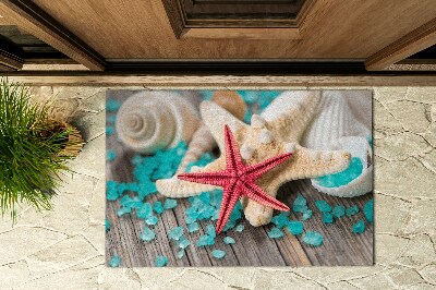 Kültéri ajtószőnyeg az ajtó előtt A tenger csillaga