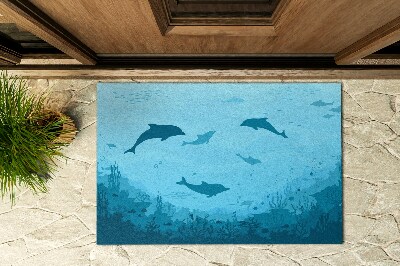 Bejárati szőnyeg Delfinek az óceánban