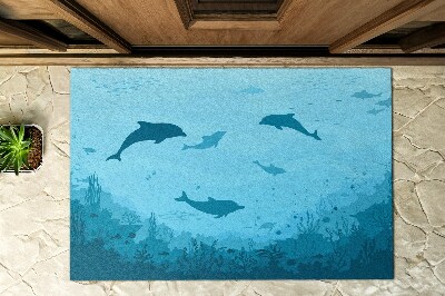 Bejárati szőnyeg Delfinek az óceánban