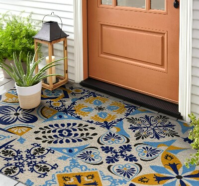 Kültéri szőnyegek az ajtó előtt Mozaik csempe