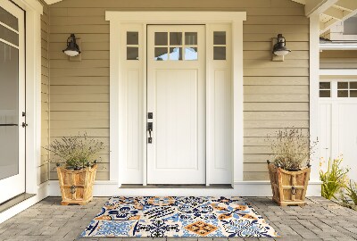 Kültéri szőnyegek az ajtó előtt Mozaik csempe