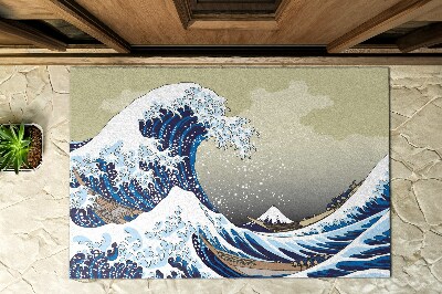Nagy kültéri lábtörlő Kanagawa cunami