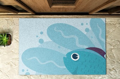 Bejárati szőnyeg Kék hal