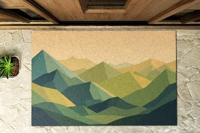 Kültéri szőnyegek az ajtó előtt Geometrikus hegyek