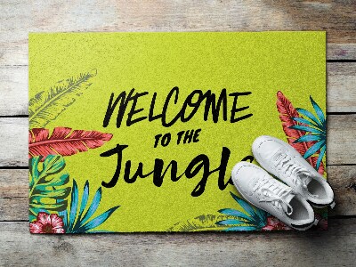 Kültéri lábtörlő az ajtó előtt Feliratok Üdvözöljük a dzsungelben