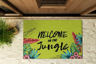Kültéri lábtörlő az ajtó előtt Feliratok Üdvözöljük a dzsungelben