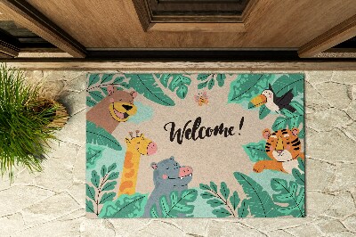 Bejárati szőnyeg Állati üdvözlet