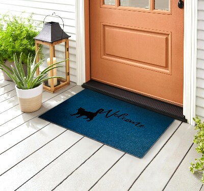 Bejárati szőnyeg Macska üdvözlés