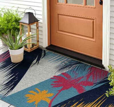 Kültéri szőnyegek az ajtó előtt Tájkép pálmafákkal