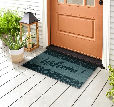 Kültéri szőnyegek az ajtó előtt Üdvözöljük
